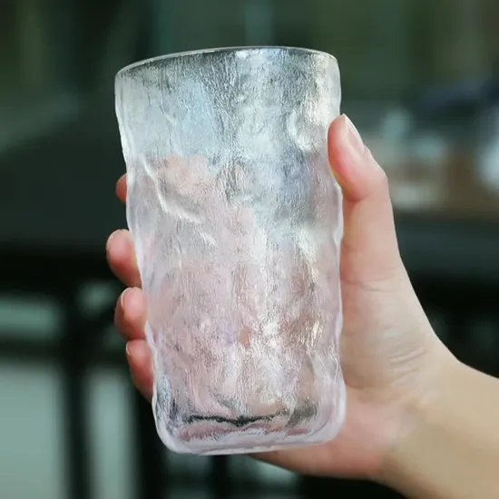 크리 에이 티브 유럽 엠보싱 스트라이프 14 온스 와인 텀블러 마시는 주스 하이볼 컵 하이볼