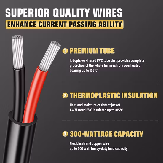 오프로드 조명용 블레이드 퓨즈 LED 작업등 와이어 하네스